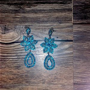 Blue beaded earrings